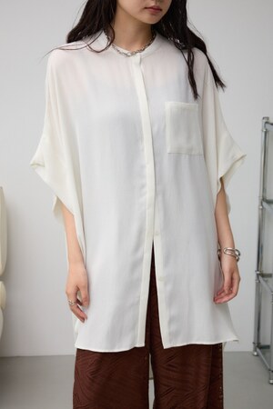 ポンチョ型楊柳シャツ