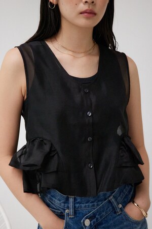 オーガンジーフリルベスト