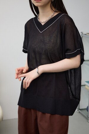 シアーワイドルーズニット