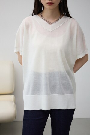 シアーワイドルーズニット