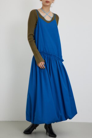 【PLUS】フリルバルーンキャミワンピース