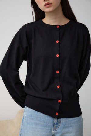 カラーボタンベーシックカーディガン