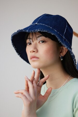 フリンジデニムバケットハット