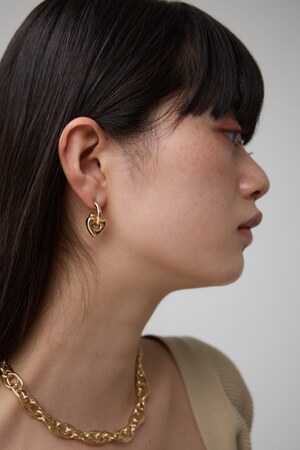 マルチチャームミニフープピアス