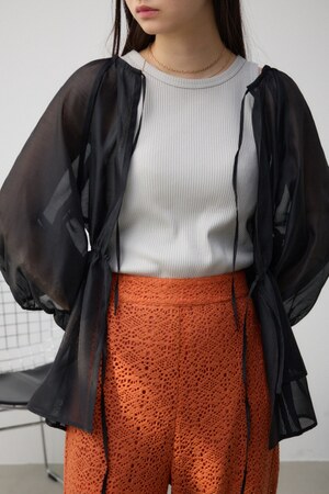 2WAYシアーペプラムシャツブラウス