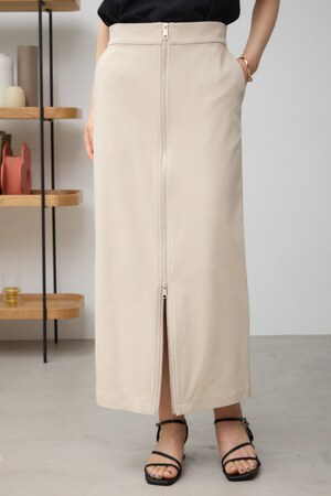 スーパーストレッチ美タイトフロントジップスカート