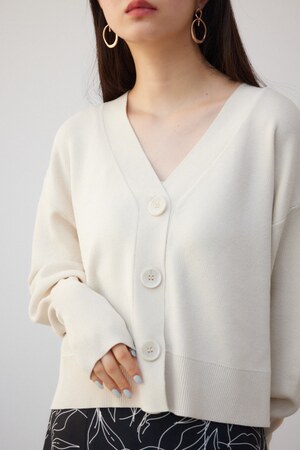 パフスリーブショートカーディガン