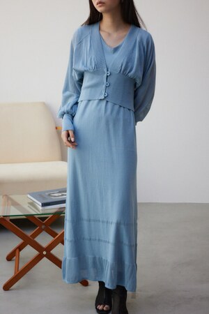 カーデセットニットワンピース