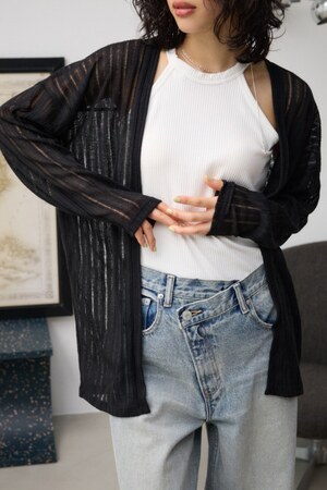 カットトッパーカーディガン