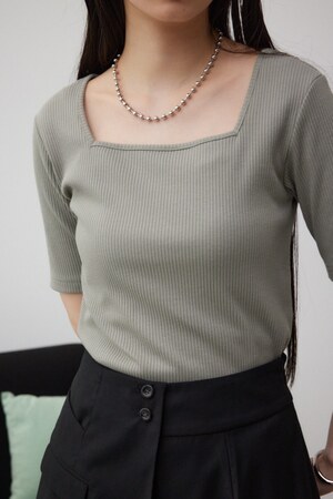 2WAYリブトップス