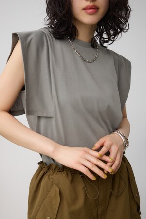 パネルスリーブカットトップス