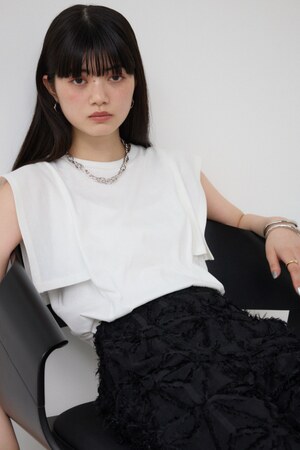 パネルスリーブカットトップス