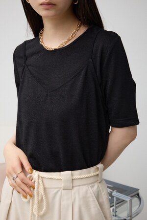 ラメカットビスチェセットトップス