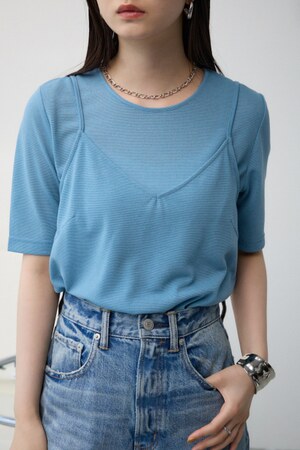 ラメカットビスチェセットトップス