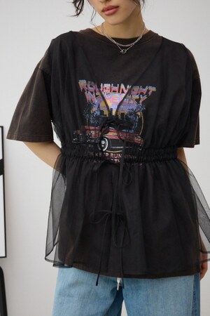 チュールギャザージレトップス