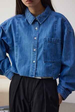 DENIMショートキリカエシャツ