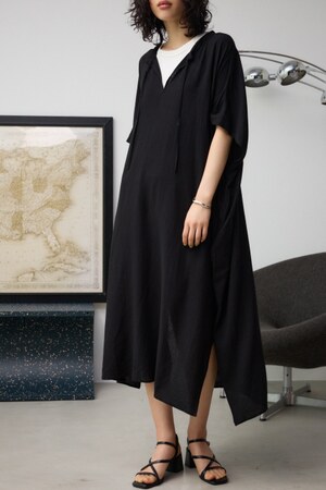 レーヨン・リネン混オーバーワンピース