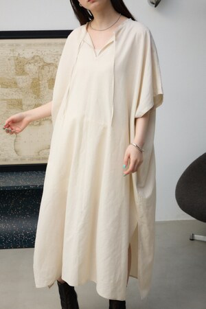 レーヨン・リネン混オーバーワンピース
