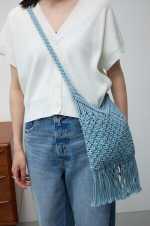 マクラメパターンショルダーバッグ