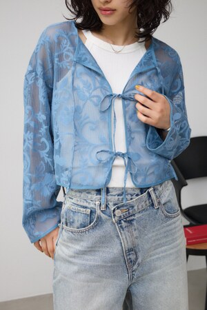 メッシュパターンカーディガン