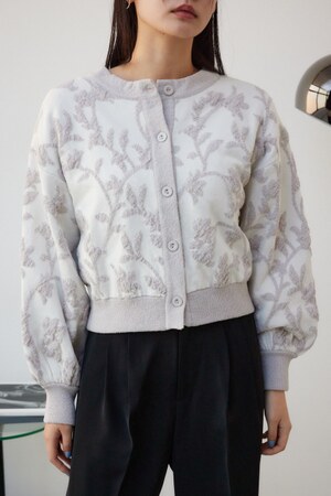 花柄ジャガード2WAYカーディガン