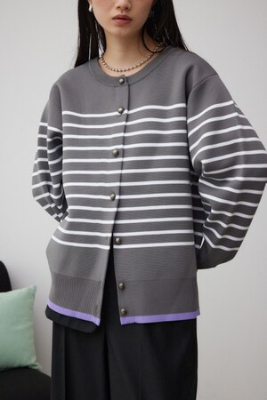 ボーダースポンディッシュカーディガン