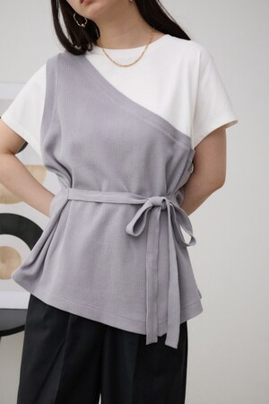 ワンショルダービスチェトップス