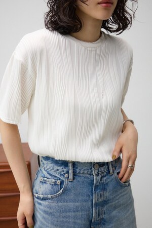 ソリッドテクスチャーTシャツ