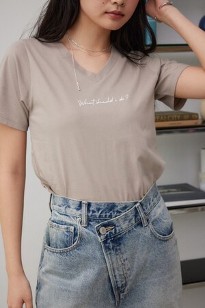 フロントメッセージロゴTシャツ