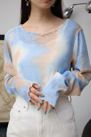 タイダイリブカットソー