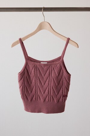 A/Hホイップナイトケーブルステッチブラトップ