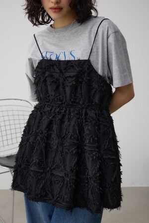 ジャガードペプラムキャミソール