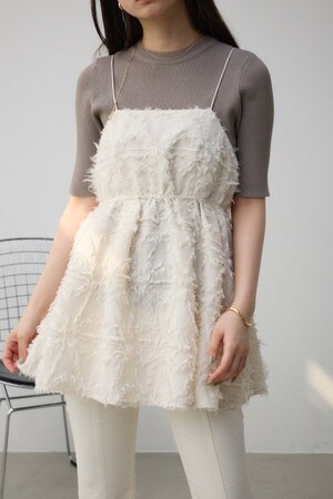 ジャガードペプラムキャミソール