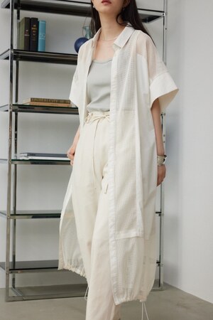 メッシュロングシャツブルゾン