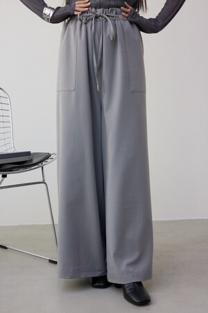 ソフトタッチギャザーワイドパンツ