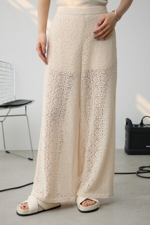 レースワイドパンツ