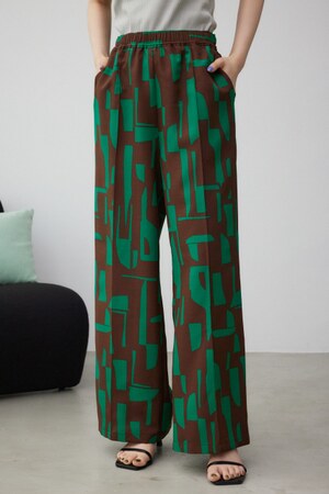 ジオメトリックパターンイージーパンツ