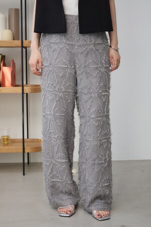 フェザーフリンジジャガードパンツ