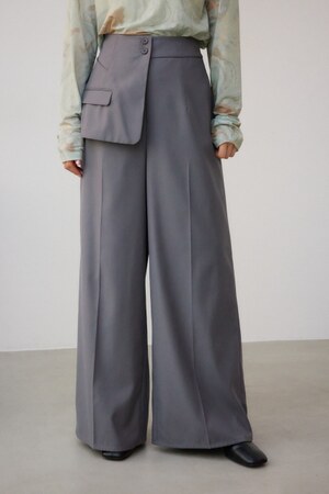 フロントフラップスラックスパンツ