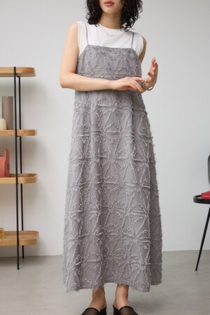 フェザージャガードフリンジキャミワンピース