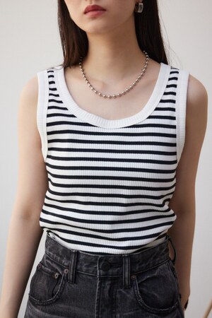 ベーシッククルーネックリブタンク