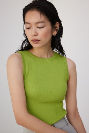 【PLUS】パッド付きニットタンク