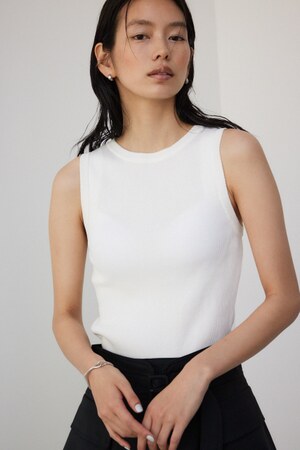 【PLUS】パッド付きニットタンク