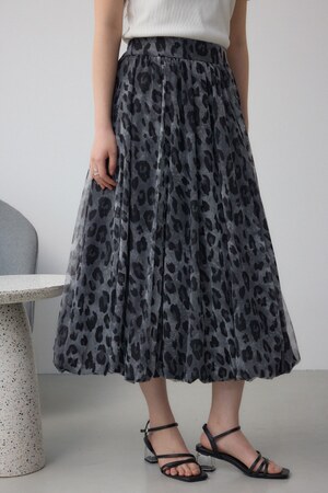 チュールレイヤードバルーンスカート