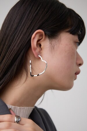 ニュアンスシェイプビッグフープピアス