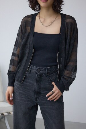 シアージップアップカーディガン