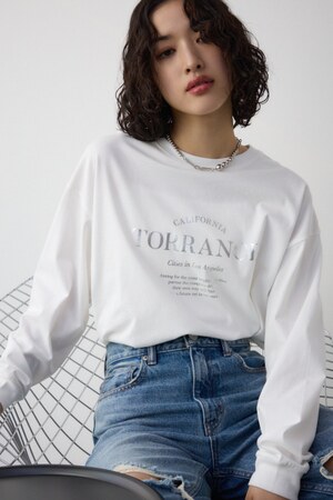 メタリックロゴロングTシャツ