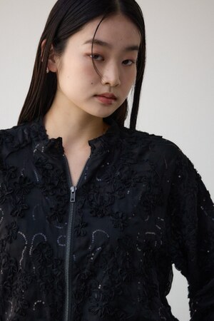 クラフトシアーレースブルゾン