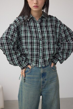 ラウンドヘムドロストシャツ