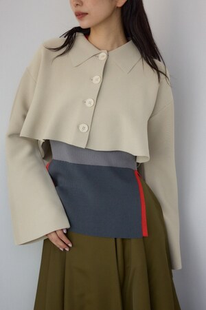 【PLUS】フレアニットカーディガン